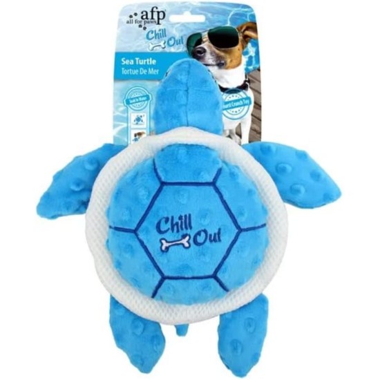 ALL FOR PAWS Chill Out Summer Dog Toy Cooling Toy Outdoor Play Plush Toy Turtle ALL FOR PAWS Chill Out Summer Dog Toy Cooling Toy Outdoor Play Plush Toy Turtle