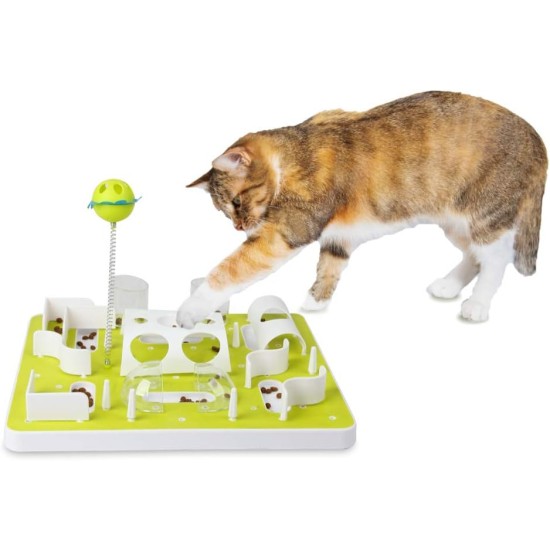 ALL FOR PAWS Interactives Cat Treat Maze Toy Cat Food Dispenser Kitty Puzzle Feeder Catnip Toy Cat Wand Toy Cat Fun Playing Toys Kitten Toys ALL FOR PAWS Interactives Cat Treat Maze Toy Cat Food Dispenser Kitty Puzzle Feeder Catnip Toy Cat Wand Toy Cat Fun Playing Toys Kitten Toys