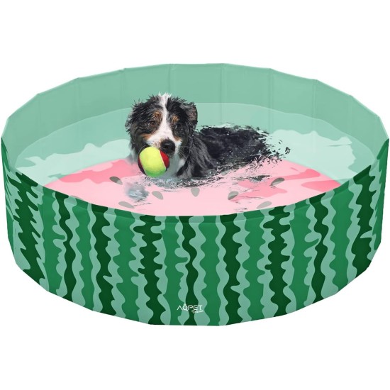 AQPET AqpetFriends Plastic Swimming Pool for Dogs, Pets, Foldable, for the Garden, 160 x 30 cm (Diameter x Height) AQPET AqpetFriends Plastic Swimming Pool for Dogs, Pets, Foldable, for the Garden, 160 x 30 cm (Diameter x Height)
