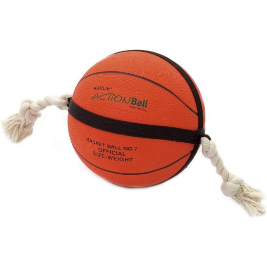 Action Dog Toy Basketball Bouncy Ball Large 9.6" Action Dog Toy Basketball Bouncy Ball Large 9.6"