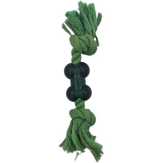 Aimé Hundespielzeug – Seil aus Gummi in Knochenform – Spielzeug für Beschäftigung und Interaktion – auf Basis von recycelter Baumwolle – Zwei-Material – strapazierfähiges Spiel für Kauer weich – 26 cm Aimé Hundespielzeug – Seil aus Gummi in Knochenform – Spielzeug für Beschäftigung und Interaktion – auf Basis von recycelter Baumwolle – Zwei-Material – strapazierfähiges Spiel für Kauer weich – 26 cm
