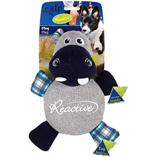 All For Paws Reactive O'Hog Hippo Dog Toy All For Paws Reactive O'Hog Hippo Dog Toy