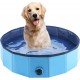 Avilia Folding Pool for Dogs, Refreshing and Non-Slip, 120 x 30 cm, Scratch-Resistant PVC with Drain Plug, Ideal for Summer and Pets