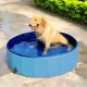 Avilia Folding Pool for Dogs, Refreshing and Non-Slip, 120 x 30 cm, Scratch-Resistant PVC with Drain Plug, Ideal for Summer and Pets