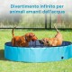 Avilia Folding Pool for Dogs, Refreshing and Non-Slip, 120 x 30 cm, Scratch-Resistant PVC with Drain Plug, Ideal for Summer and Pets