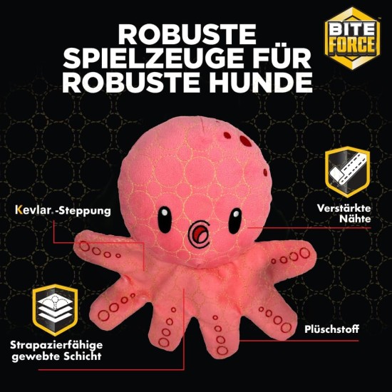 BITE FORCE Wildlife - Durable Plush Dog Toy - Dog Toy Made with Kevlar - Multi-layer and Reinforced Stitching - Squeaker for Interactive Play - Ideal for Strong Chewers (Opossum) BITE FORCE Wildlife - Durable Plush Dog Toy - Dog Toy Made with Kevlar - Multi-layer and Reinforced Stitching - Squeaker for Interactive Play - Ideal for Strong Chewers (Opossum)