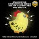 BITE FORCE Wildlife - Durable Plush Dog Toy - Dog Toy Made with Kevlar - Multi-layer and Reinforced Stitching - Squeaker for Interactive Play - Ideal for Strong Chewers (Opossum)