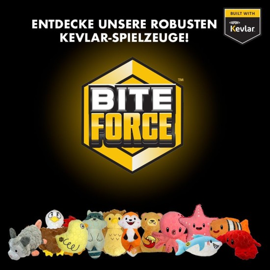 BITE FORCE Wildlife - Durable Plush Dog Toy - Dog Toy Made with Kevlar - Multi-layer and Reinforced Stitching - Squeaker for Interactive Play - Ideal for Strong Chewers (Opossum) BITE FORCE Wildlife - Durable Plush Dog Toy - Dog Toy Made with Kevlar - Multi-layer and Reinforced Stitching - Squeaker for Interactive Play - Ideal for Strong Chewers (Opossum)