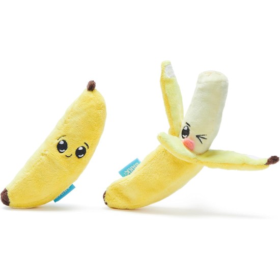 Barkbox 2-in-1 Interactive Plush Dog Toy - Rip & Reveal Toy for Dogs and Puppies - Stimulating Squeaky Pet Toy | Bananas (Small) Barkbox 2-in-1 Interactive Plush Dog Toy - Rip & Reveal Toy for Dogs and Puppies - Stimulating Squeaky Pet Toy | Bananas (Small)