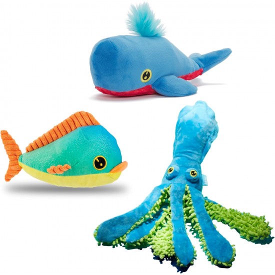 Barkbox 2 in 1 Interactive Plush Dog Toy - Rip and Reveal Dog Toy for Medium & Large Dogs - Stimulating Squeaky Pet Enrichment and Puppy Toy | Bucket o'Fried Barkbox 2 in 1 Interactive Plush Dog Toy - Rip and Reveal Dog Toy for Medium & Large Dogs - Stimulating Squeaky Pet Enrichment and Puppy Toy | Bucket o'Fried