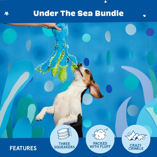 Barkbox 2 in 1 Interactive Plush Dog Toy - Rip and Reveal Dog Toy for Medium & Large Dogs - Stimulating Squeaky Pet Enrichment and Puppy Toy | Bucket o'Fried Barkbox 2 in 1 Interactive Plush Dog Toy - Rip and Reveal Dog Toy for Medium & Large Dogs - Stimulating Squeaky Pet Enrichment and Puppy Toy | Bucket o'Fried