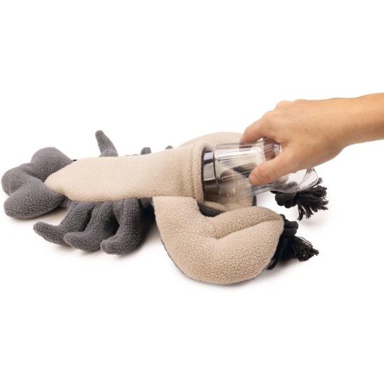 Beeztees Minus One Lobster Dog Toy, Grey, 41 x 25 x 17 cm Beeztees Minus One Lobster Dog Toy, Grey, 41 x 25 x 17 cm
