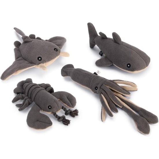 Beeztees Minus One Lobster Dog Toy, Grey, 41 x 25 x 17 cm Beeztees Minus One Lobster Dog Toy, Grey, 41 x 25 x 17 cm