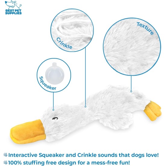 Best Pet Supplies Interactive Dog Toy Crinkle and Squeak for Small and Medium Dogs - Mallard, M Best Pet Supplies Interactive Dog Toy Crinkle and Squeak for Small and Medium Dogs - Mallard, M