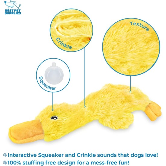 Best Pet Supplies Interactive Dog Toy Crinkle and Squeak for Small and Medium Dogs - Mallard, M Best Pet Supplies Interactive Dog Toy Crinkle and Squeak for Small and Medium Dogs - Mallard, M