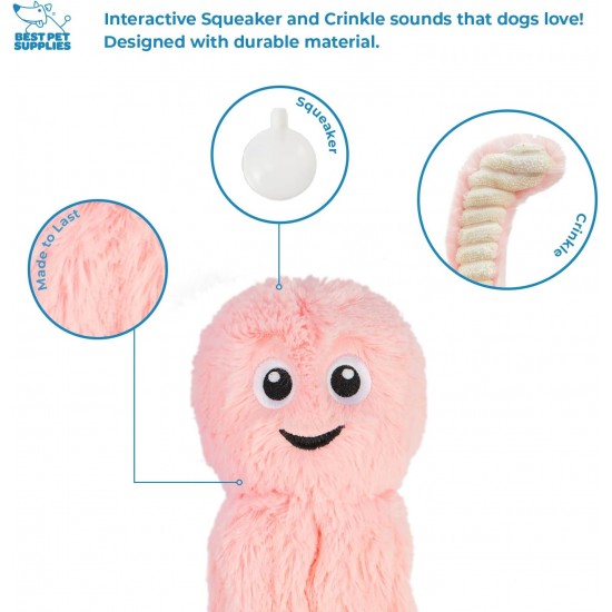 Best Pet Supplies OctoMutant Crinkle Plush Dog Toy for Interactive Play for Puppies and Seniors, Colourful Octopus Toy Shape, Soft Head Stuffing, Cute and Cuddly, Turquoise Best Pet Supplies OctoMutant Crinkle Plush Dog Toy for Interactive Play for Puppies and Seniors, Colourful Octopus Toy Shape, Soft Head Stuffing, Cute and Cuddly, Turquoise
