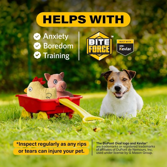 Bite Force Wildlife - Durable Plush Dog Toy - Dog Toy Made with Kevlar, Multi-layer and Reinforced Stitching Squeaker for Interactive Play. Ideal for Strong Chewers (Fox) Bite Force Wildlife - Durable Plush Dog Toy - Dog Toy Made with Kevlar, Multi-layer and Reinforced Stitching Squeaker for Interactive Play. Ideal for Strong Chewers (Fox)