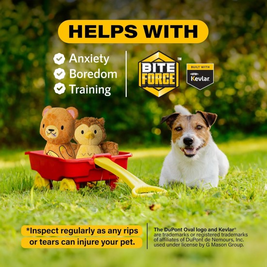 Bite Force Wildlife - Durable Plush Dog Toy - Dog Toy Made with Kevlar, Multi-layer and Reinforced Stitching Squeaker for Interactive Play. Ideal for Strong Chewers (Fox) Bite Force Wildlife - Durable Plush Dog Toy - Dog Toy Made with Kevlar, Multi-layer and Reinforced Stitching Squeaker for Interactive Play. Ideal for Strong Chewers (Fox)