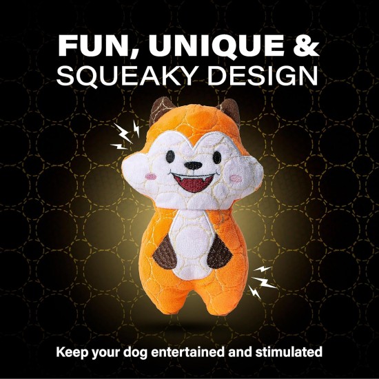 Bite Force Wildlife - Durable Plush Dog Toy - Dog Toy Made with Kevlar, Multi-layer and Reinforced Stitching Squeaker for Interactive Play. Ideal for Strong Chewers (Fox) Bite Force Wildlife - Durable Plush Dog Toy - Dog Toy Made with Kevlar, Multi-layer and Reinforced Stitching Squeaker for Interactive Play. Ideal for Strong Chewers (Fox)
