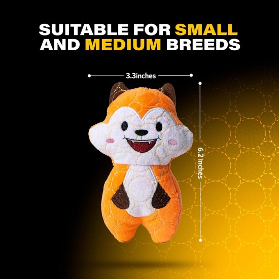 Bite Force Wildlife - Durable Plush Dog Toy - Dog Toy Made with Kevlar, Multi-layer and Reinforced Stitching Squeaker for Interactive Play. Ideal for Strong Chewers (Fox) Bite Force Wildlife - Durable Plush Dog Toy - Dog Toy Made with Kevlar, Multi-layer and Reinforced Stitching Squeaker for Interactive Play. Ideal for Strong Chewers (Fox)