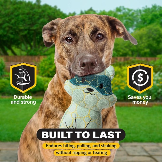 Bite Force Wildlife - Durable Plush Dog Toy - Dog Toy Made with Kevlar, Multi-layer and Reinforced Stitching Squeaker for Interactive Play. Ideal for Strong Chewers (Fox) Bite Force Wildlife - Durable Plush Dog Toy - Dog Toy Made with Kevlar, Multi-layer and Reinforced Stitching Squeaker for Interactive Play. Ideal for Strong Chewers (Fox)