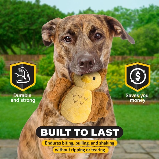 Bite Force Wildlife - Durable Plush Dog Toy - Dog Toy Made with Kevlar, Multi-layer and Reinforced Stitching Squeaker for Interactive Play. Ideal for Strong Chewers (Fox) Bite Force Wildlife - Durable Plush Dog Toy - Dog Toy Made with Kevlar, Multi-layer and Reinforced Stitching Squeaker for Interactive Play. Ideal for Strong Chewers (Fox)