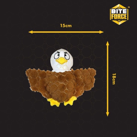 Bite Force Wildlife Durable Plush Dog Toy - Dog Toy Made with Kevlar, Multi-layer and Reinforced Stitching Squeaker for Interactive Play. Ideal for Strong Chewers (Owl) Bite Force Wildlife Durable Plush Dog Toy - Dog Toy Made with Kevlar, Multi-layer and Reinforced Stitching Squeaker for Interactive Play. Ideal for Strong Chewers (Owl)