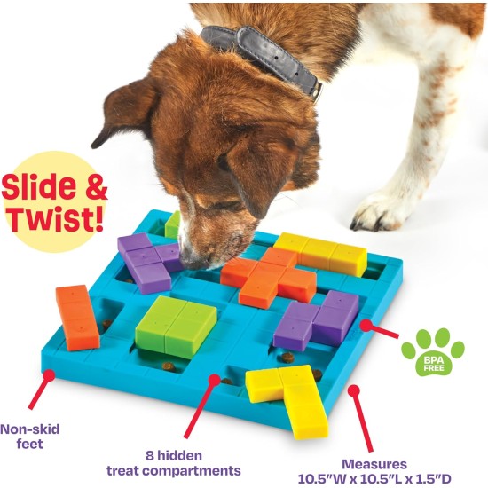 BrightKins Bark Brain Game Treat Puzzle, Interactive Toy for Dogs, Non-Slip Treat Dispenser, Dog Toy for Mental Stimulation and Slow Feeding, 1 Piece BrightKins Bark Brain Game Treat Puzzle, Interactive Toy for Dogs, Non-Slip Treat Dispenser, Dog Toy for Mental Stimulation and Slow Feeding, 1 Piece