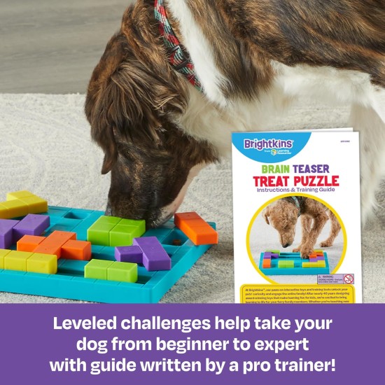 BrightKins Bark Brain Game Treat Puzzle, Interactive Toy for Dogs, Non-Slip Treat Dispenser, Dog Toy for Mental Stimulation and Slow Feeding, 1 Piece BrightKins Bark Brain Game Treat Puzzle, Interactive Toy for Dogs, Non-Slip Treat Dispenser, Dog Toy for Mental Stimulation and Slow Feeding, 1 Piece