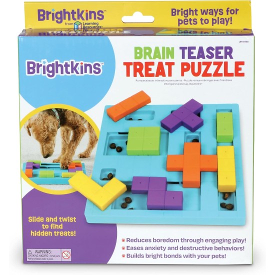 BrightKins Bark Brain Game Treat Puzzle, Interactive Toy for Dogs, Non-Slip Treat Dispenser, Dog Toy for Mental Stimulation and Slow Feeding, 1 Piece BrightKins Bark Brain Game Treat Puzzle, Interactive Toy for Dogs, Non-Slip Treat Dispenser, Dog Toy for Mental Stimulation and Slow Feeding, 1 Piece