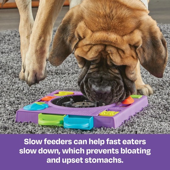 BrightKins DJ Doggo Puzzle Feeder, 2-in-1 Anti-Sling Feeding Bowl and Interactive Toy, Non-Slip Puzzle Feeder for Mental Stimulation BrightKins DJ Doggo Puzzle Feeder, 2-in-1 Anti-Sling Feeding Bowl and Interactive Toy, Non-Slip Puzzle Feeder for Mental Stimulation