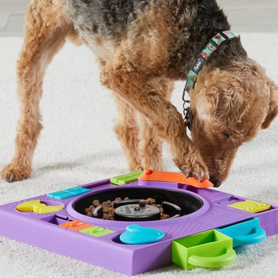 BrightKins DJ Doggo Puzzle Feeder, 2-in-1 Anti-Sling Feeding Bowl and Interactive Toy, Non-Slip Puzzle Feeder for Mental Stimulation BrightKins DJ Doggo Puzzle Feeder, 2-in-1 Anti-Sling Feeding Bowl and Interactive Toy, Non-Slip Puzzle Feeder for Mental Stimulation