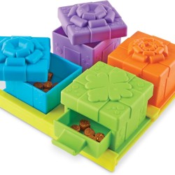 Brightkins Surprise Party! Pet Treat Puzzle, Interactive Dog Toy, Treat Dispenser, Slow Feeding, Interactive Game, 3 Interactive Skill Levels, 9 Pieces Brightkins Surprise Party! Pet Treat Puzzle, Interactive Dog Toy, Treat Dispenser, Slow Feeding, Interactive Game, 3 Interactive Skill Levels, 9 Pieces