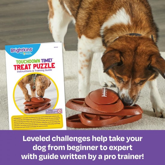 Brightkins Touchdown Time! Treat Puzzle, Interactive Toy for Dogs, Non-Slip Treat Dispenser, Dog Toy for Mental Stimulation and Slow Feeding, 1 Piece Brightkins Touchdown Time! Treat Puzzle, Interactive Toy for Dogs, Non-Slip Treat Dispenser, Dog Toy for Mental Stimulation and Slow Feeding, 1 Piece