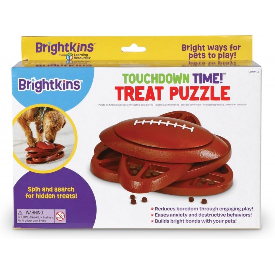 Brightkins Touchdown Time! Treat Puzzle, Interactive Toy for Dogs, Non-Slip Treat Dispenser, Dog Toy for Mental Stimulation and Slow Feeding, 1 Piece Brightkins Touchdown Time! Treat Puzzle, Interactive Toy for Dogs, Non-Slip Treat Dispenser, Dog Toy for Mental Stimulation and Slow Feeding, 1 Piece