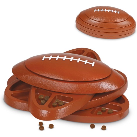 Brightkins Touchdown Time! Treat Puzzle, Interactive Toy for Dogs, Non-Slip Treat Dispenser, Dog Toy for Mental Stimulation and Slow Feeding, 1 Piece Brightkins Touchdown Time! Treat Puzzle, Interactive Toy for Dogs, Non-Slip Treat Dispenser, Dog Toy for Mental Stimulation and Slow Feeding, 1 Piece