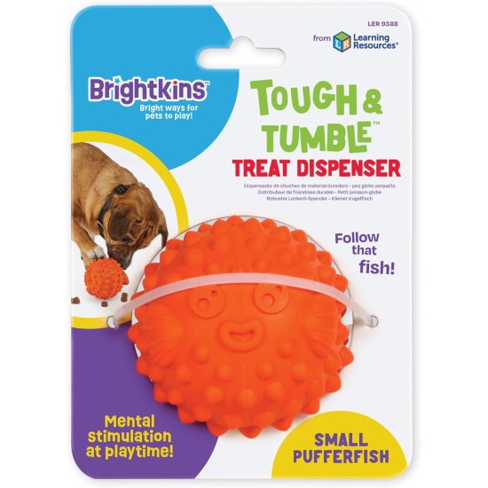 Brightkins Treat Ball Large Puffer Fish, Treat Dispenser Dog Game for Large Dogs, Interactive Dog Game for Boredom, Stimulating Brain Game, Dog Gifts, Dog Game for Birthday Brightkins Treat Ball Large Puffer Fish, Treat Dispenser Dog Game for Large Dogs, Interactive Dog Game for Boredom, Stimulating Brain Game, Dog Gifts, Dog Game for Birthday