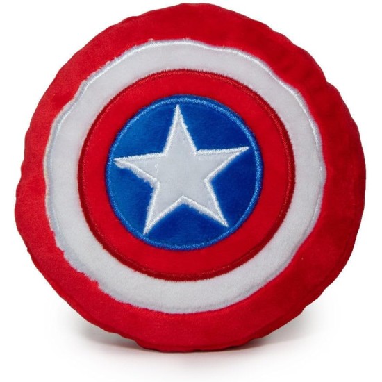Buckle-Down Dog Toy Plush Captain America Shield Red White Blue White 8" x 6" Buckle-Down Dog Toy Plush Captain America Shield Red White Blue White 8" x 6"