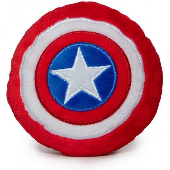Buckle-Down Dog Toy Plush Captain America Shield Red White Blue White 8" x 6" Buckle-Down Dog Toy Plush Captain America Shield Red White Blue White 8" x 6"