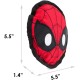 Buckle-Down Marvel Ballistic Squeaker Spiderman Face Dog Toy Red Black White
