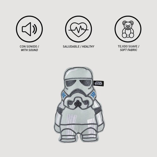 CERDÁ LIFE'S LITTLE MOMENTS - for Fan Pets | Star Wars Dog Toy Cuddly Toy - Official Star Wars Licence, Stormtrooper CERDÁ LIFE'S LITTLE MOMENTS - for Fan Pets | Star Wars Dog Toy Cuddly Toy - Official Star Wars Licence, Stormtrooper