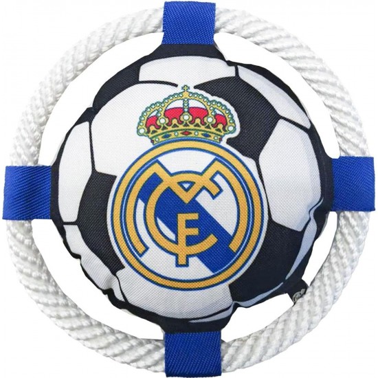 CERDÁ Life's Little Moments Offizielles und Robustes Hundespielzeug von Real Madrid, interaktives Sportzubehör, ideal zum Ziehen, Beißen und Trainieren im Fußball-Stil CERDÁ Life's Little Moments Offizielles und Robustes Hundespielzeug von Real Madrid, interaktives Sportzubehör, ideal zum Ziehen, Beißen und Trainieren im Fußball-Stil