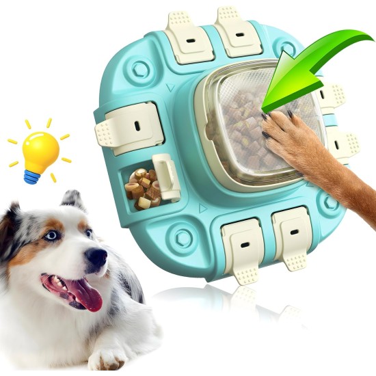 Carehabi Dog Toy Interactive Treat Puzzle Toy for Dogs - 2 Level in 1 Toy for Intelligence Training - Slow Feeding Sniffing Rug for Large and Small Dogs 4.33 Inches Carehabi Dog Toy Interactive Treat Puzzle Toy for Dogs - 2 Level in 1 Toy for Intelligence Training - Slow Feeding Sniffing Rug for Large and Small Dogs 4.33 Inches