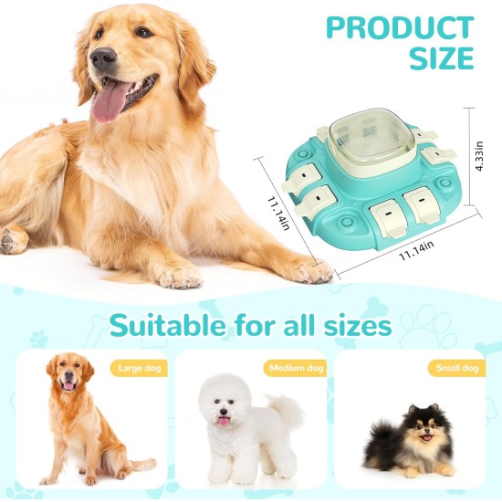 Carehabi Dog Toy Interactive Treat Puzzle Toy for Dogs - 2 Level in 1 Toy for Intelligence Training - Slow Feeding Sniffing Rug for Large and Small Dogs 4.33 Inches Carehabi Dog Toy Interactive Treat Puzzle Toy for Dogs - 2 Level in 1 Toy for Intelligence Training - Slow Feeding Sniffing Rug for Large and Small Dogs 4.33 Inches