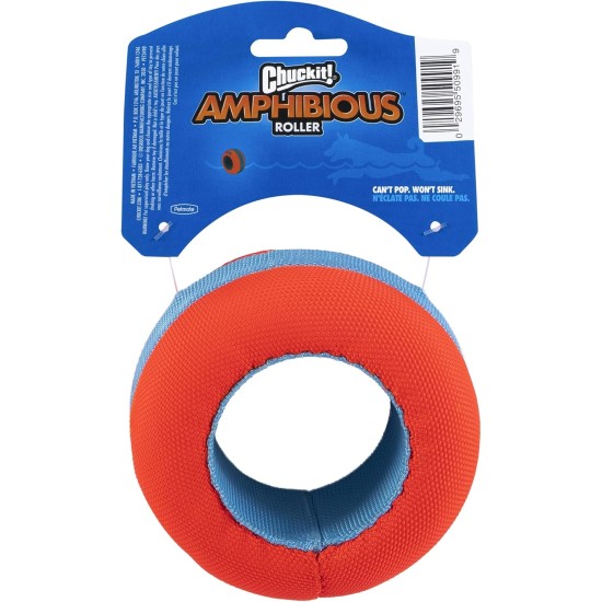 Chuckit! - Amphibious Roller - Tracking Toy for Dogs - Unsinkable Toy that Floats on the Water Surface - Wheel for Water Games - One Size - Diameter 10 cm Chuckit! - Amphibious Roller - Tracking Toy for Dogs - Unsinkable Toy that Floats on the Water Surface - Wheel for Water Games - One Size - Diameter 10 cm