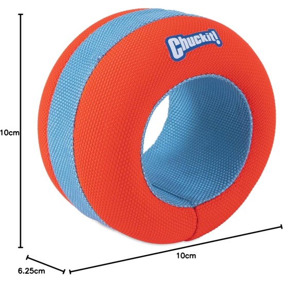 Chuckit! - Amphibious Roller - Tracking Toy for Dogs - Unsinkable Toy that Floats on the Water Surface - Wheel for Water Games - One Size - Diameter 10 cm Chuckit! - Amphibious Roller - Tracking Toy for Dogs - Unsinkable Toy that Floats on the Water Surface - Wheel for Water Games - One Size - Diameter 10 cm