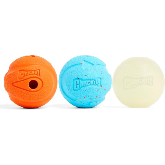 Chuckit! Fetch Medley 2 Pet Toy Balls, Medium Chuckit! Fetch Medley 2 Pet Toy Balls, Medium