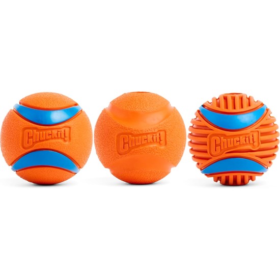 Chuckit! Fetch Medley Gen 3 Rubber Balls, Ultra Ball, Fetch Ball, Rugged Ball Launcher, Compatible Chew Toy, Medium, Pack of 3 Chuckit! Fetch Medley Gen 3 Rubber Balls, Ultra Ball, Fetch Ball, Rugged Ball Launcher, Compatible Chew Toy, Medium, Pack of 3