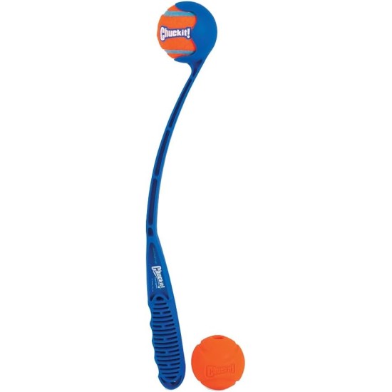 Chuckit! Fetch Pack - Chuck It Dog Ball Launcher 18 m, Tennis Ball, Ultra Rubber Ball and Ultra Fetch Stick Dog Gifts, Dog Toys Indestructible Dog Ball Thrower Launcher Chuckit! Fetch Pack - Chuck It Dog Ball Launcher 18 m, Tennis Ball, Ultra Rubber Ball and Ultra Fetch Stick Dog Gifts, Dog Toys Indestructible Dog Ball Thrower Launcher