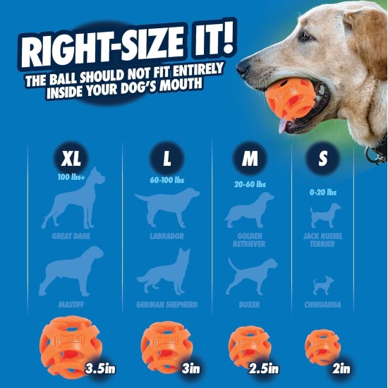 Chuckit! Medium Durable Breathe Right Dog Ball Chuckit! Medium Durable Breathe Right Dog Ball